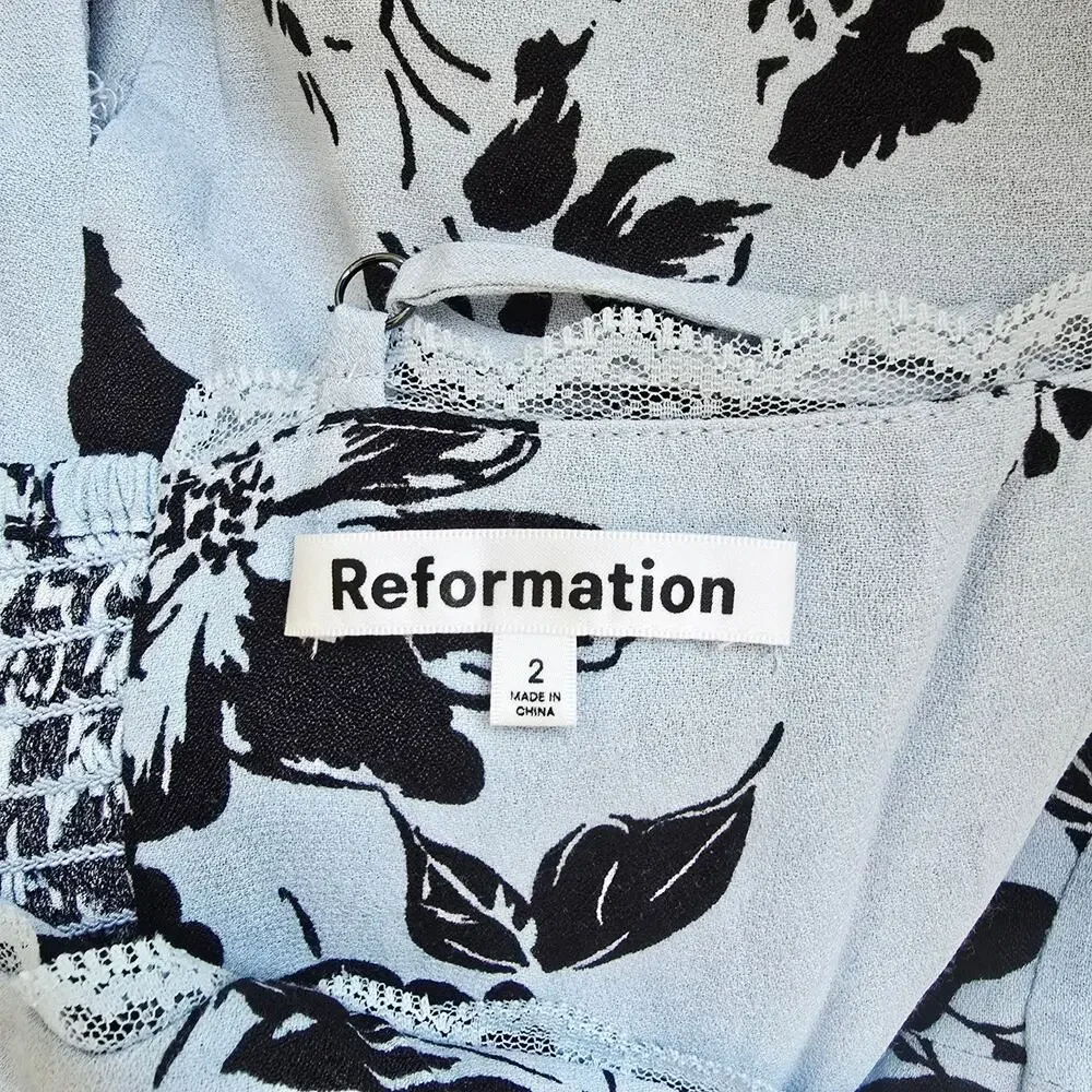 Reformation Pennington Midi Floral Sleeveless Dress Women's Size 2 - Picture 10 of 11